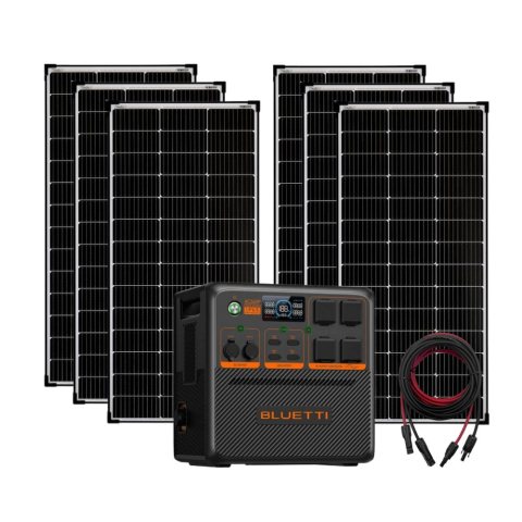 Generatoare Solare Bluetti - Kit Generator Solar Portabil Bluetti AC240P 2400W 1843Wh LifePO4 cu panou rigid 6 x 150W