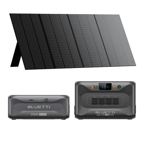 Toate generatoarele solare - Kit generator solar portabil Bluetti Apex 300 3840W 5.5kWh + panou 350W