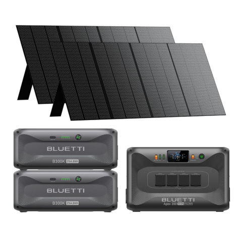 Toate generatoarele solare - Kit generator solar portabil Bluetti Apex 300 3840W 8.2kWh + 2 panouri 350W