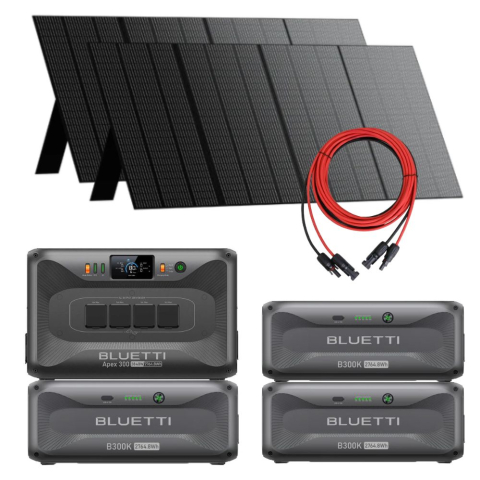 Generatoare Solare Bluetti - Kit generator solar portabil Bluetti Apex 300 3840W 11kWh + 2 panouri 350W