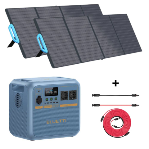 Generatoare Solare Bluetti - Kit Generator Solar Portabil Bluetti Pioneer Na sodium-ion 1500W 900Wh + 2X Panou 200W