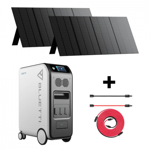Generatoare Solare - Kit Generator Solar Portabil Bluetti Power Oak 3000W 5100Wh Ep500Pro + 2*Pv350