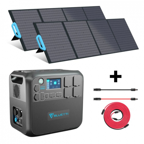 Generatoare Solare - Kit Generator Solar Portabil Bluetti Poweroak 2200W 2048Wh Ac200Max + 2 X 200W