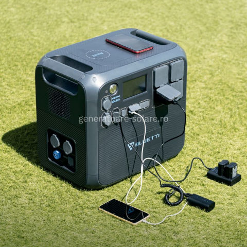 Kit Generator Solar Portabil Bluetti Poweroak 2200W 2048Wh AC200Max + Panou 200W [21]