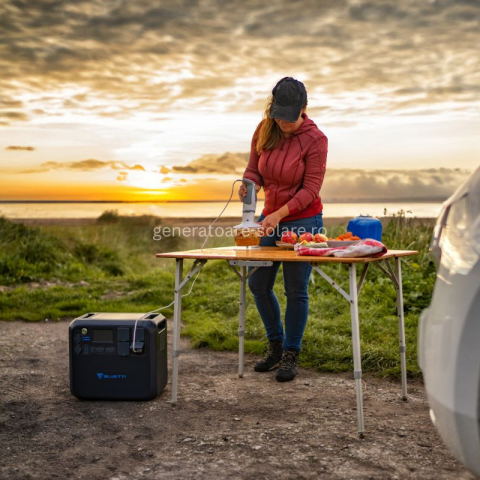 Kit Generator Solar Portabil Bluetti Poweroak 2200W 2048Wh AC200Max + Panou 200W [19]