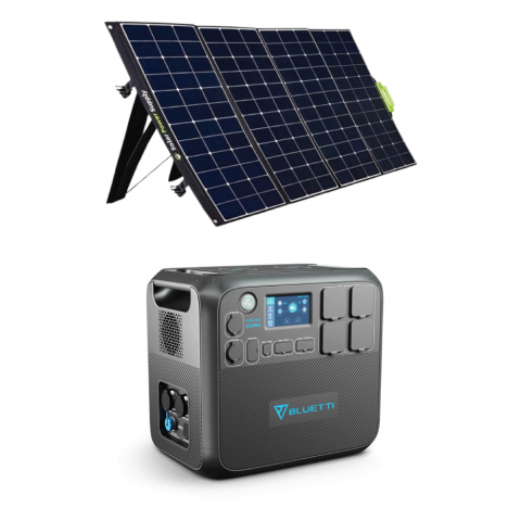Kit Generator Solar Portabil Bluetti Poweroak 2200W 2048Wh Ac200Max + Panou 400W [1]