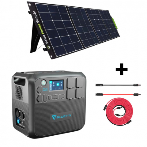 Generatoare Solare - Kit Generator Solar Portabil Bluetti Poweroak 2200W 2048Wh Ac200Max + Panou 400W