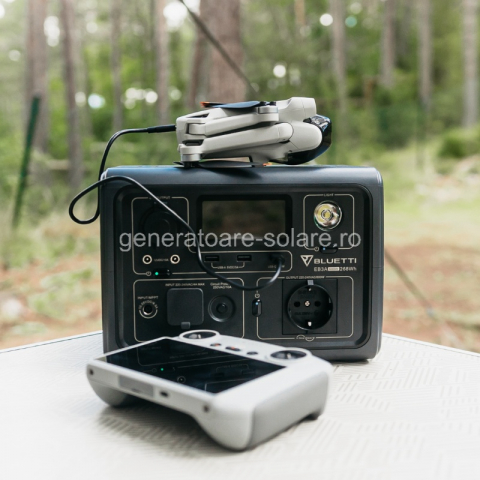 Kit Generator Solar Portabil Bluetti Poweroak 600W 268Wh Eb3A + Panou 120W Pv120 [15]