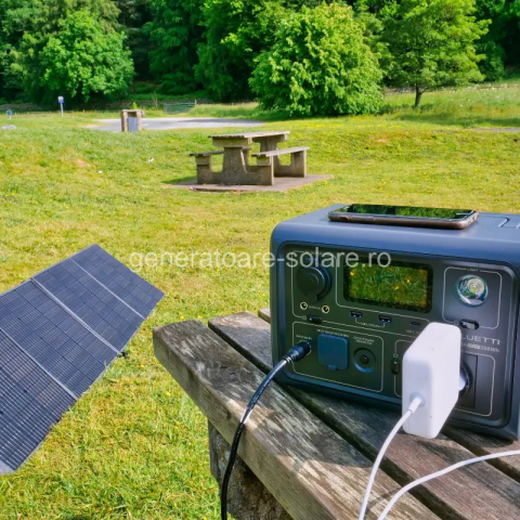 Kit Generator Solar Portabil Bluetti Poweroak 600W 268Wh Eb3A + Panou 120W Pv120 [17]
