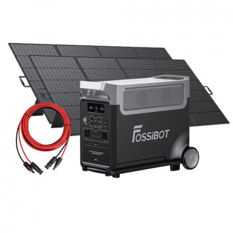 Toate generatoarele solare - Kit generator solar portabil Fossibot F3600 Pro Negru, 3300W, 3840Wh cu panou 2 x 420W