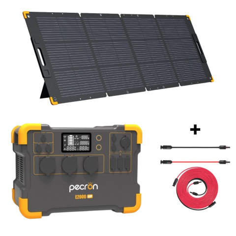 Toate generatoarele solare - Kit generator solar portabil PECRON E2000LFP, 1920Wh, 2000W, 230V, Baterie LiFePO4 cu panou 200W