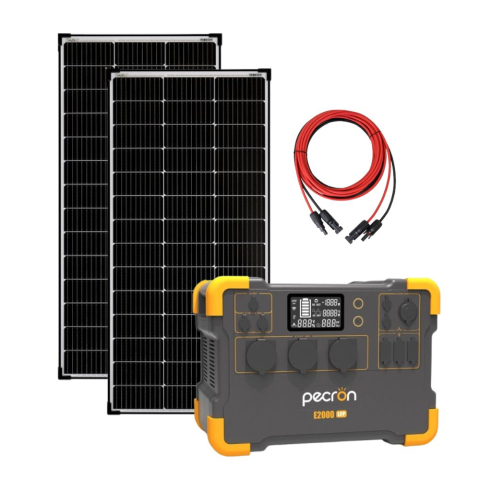Generatoare solare Pecron - Kit generator solar portabil PECRON E2000LFP, 1920Wh, 2000W, 230V, Baterie LiFePO4 cu panou 2 x 150W