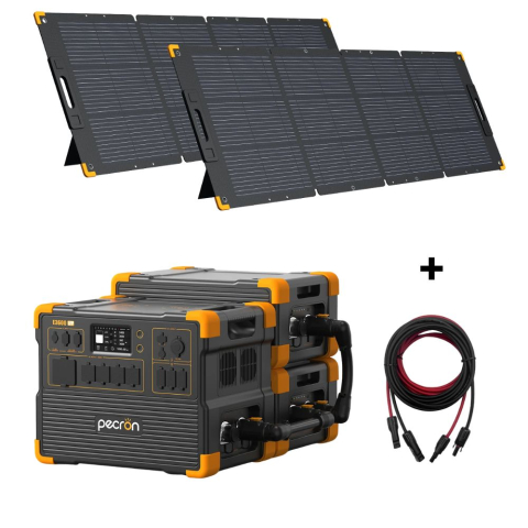Toate generatoarele solare - Kit generator solar portabil PECRON E3600LFP+EP3000, 9216Wh 3600W + 2 panouri 200W