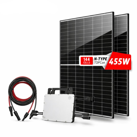 Energie Solara Portabila - Kit solar balcon 910W Canadian Solar cu microinvertor 800W