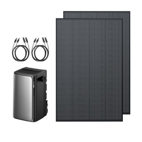 Kituri solare pentru balcon - Kit solar de balcon EcoFlow STREAM Pro 900Wp, baterie 1,92kWh