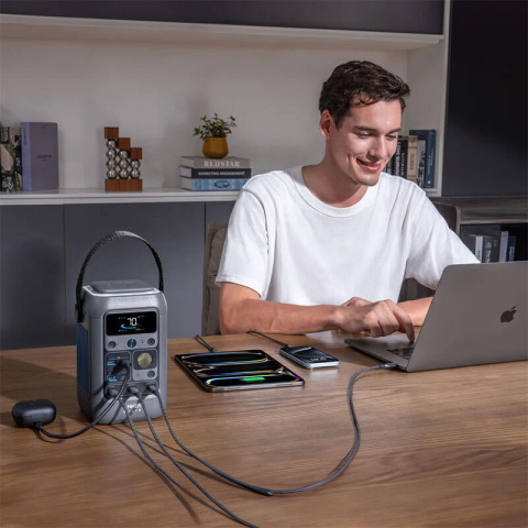 Kit Statie de alimentare Anker Solix C300X AC cu Panou solar Anker Solix 60W portabil [5]