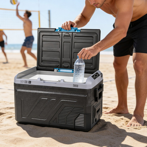 Lada frigorifica profesionala cu compresor, 40 l, Panou tactil, Porturi USB-A, USB-C, Alimentare DC 12/24 V si adaptor 220 V [12]