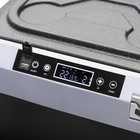 Lada frigorifica profesionala cu compresor, Troller, 40 l, Panou tactil, Porturi USB-A, USB-C, Alimentare DC 12/24 V si adaptor 220 V, aplicatie Smart [7]