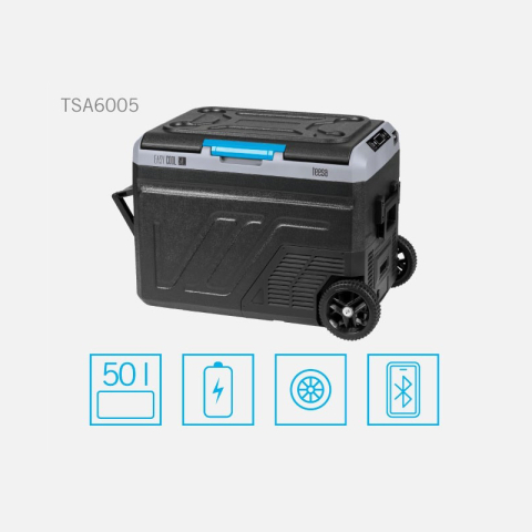 Lada frigorifica profesionala cu compresor, Troller, 50 l, Panou tactil, Porturi USB-A, USB-C, Alimentare DC 12/24 V si adaptor 220 V, aplicatie Smart [11]