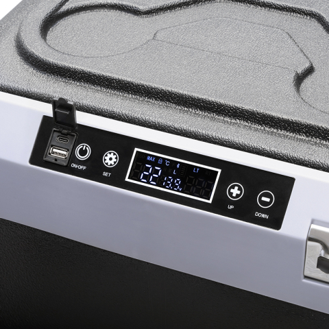 Lada frigorifica profesionala cu compresor, Troller, 50 l, Panou tactil, Porturi USB-A, USB-C, Alimentare DC 12/24 V si adaptor 220 V, aplicatie Smart [7]