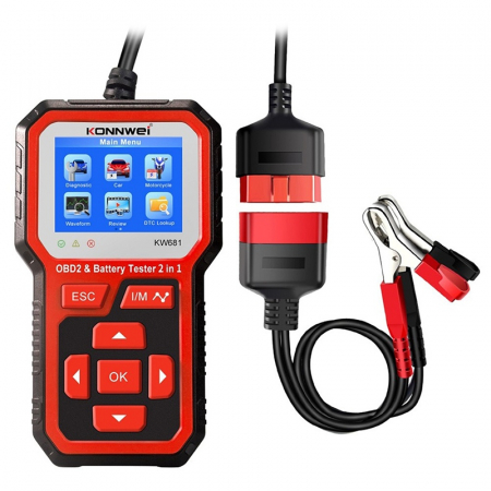 Diagnoza si Tester Baterie Auto 2in1 Konnwei KW681, 6V si 12V, Testare Tensiune, Pornire la Rece, Rezistenta, Stadiu Incarcare, ACID/AGM/EGL/EFB, Compatibil Android si iOS [9]