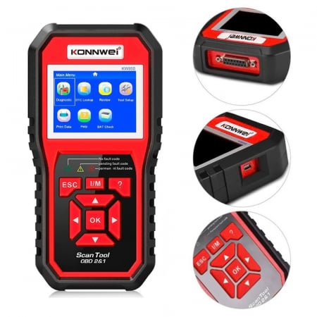 Diagnoza Auto Multimarca Konnwei KW 850 Full OBD2 Tester Auto Dedicat BMW Mini Cooper Mercedes Audi Diagnostic Scanner ABS ESP SRS Transmisie Motor Toate Marcile Dupa 1996 [8]