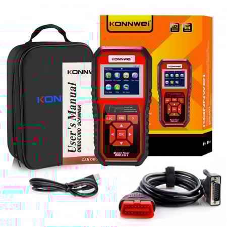 Diagnoza Auto Multimarca Konnwei KW 850 Full OBD2 Tester Auto Dedicat BMW Mini Cooper Mercedes Audi Diagnostic Scanner ABS ESP SRS Transmisie Motor Toate Marcile Dupa 1996 [1]