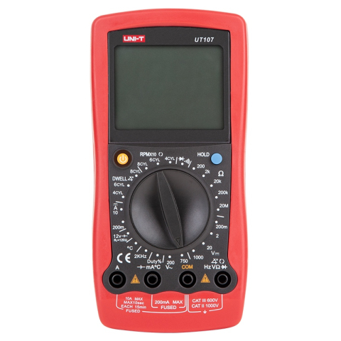 Multimetru Digital Uni-T UT107, Masurare RPM si Unghi Dwell, Temperatura 1000°C, Tensiune DC/AC, Curent, Rezistenta [1]