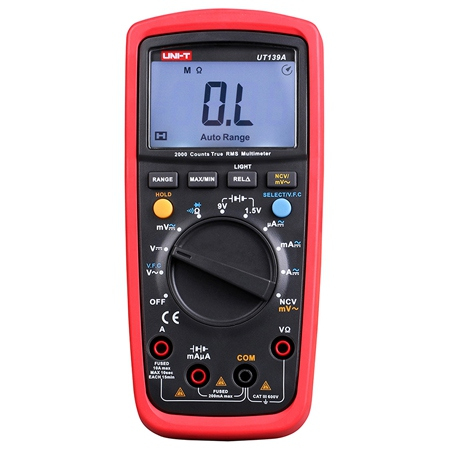 Scule si aparate - Multimetru Digital Uni-T UT139A, Autoscalare, CAT III 600V, Tensiune DC/AC, Curent, Rezistenta, Testare Diode, HOLD