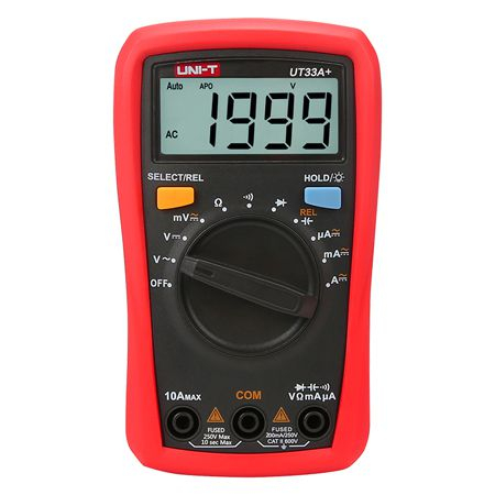 Multimetre Portabile - Multimetru Digital Uni-T UT33A+, Capacitate 2mF, Autoscalare, Testare Diode, Buzzer, Iluminare Automata, Compact