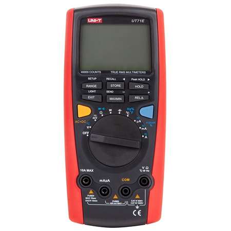 Instrumente de masura - Multimetru Digital Uni-T UT71E, True RMS, USB, Autoscalare, Temperatura 1000°C, Masurare Putere 2500W, Frecventa