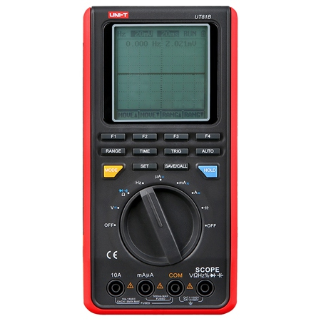 Instrumente de masura - Multimetru Digital Uni-T UT81B, Functie Osciloscop, USB, Capacitate, Frecventa 10MHz, Memorie 10 Ecrane, Iluminare