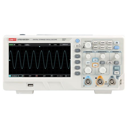 Osciloscoape - Osciloscop Digital Uni-T UTD2102CEX+, 2 Canale, 100MHz, 1GSa/s, USB, Afisaj 7 inch
