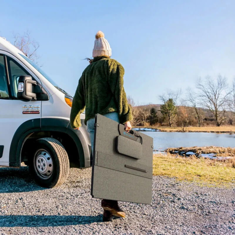 Panou Fotovoltaic Portabil 350W Bluetti PV350 V2, Monocristalin, MC4, ETFE, Eficienta 23.4%, Pliabil [9]