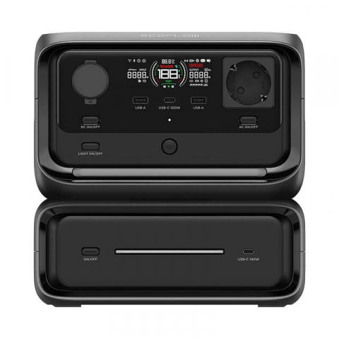 Kit Generator Solar Portabil EcoFlow River 3 Max, 572Wh, 600W cu panou 160W [2]