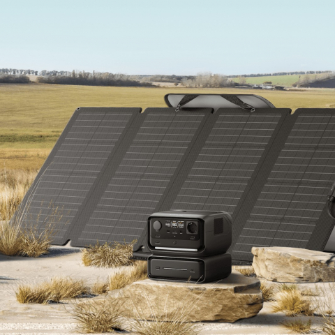 Kit Generator Solar Portabil EcoFlow River 3 Max, 572Wh, 600W cu panou 160W [7]