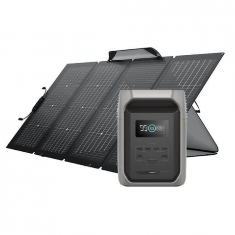 Generatoare Solare EcoFlow - Kit Generator Solar Portabil 1536Wh 1800W EcoFlow Delta 3 1500 cu panou 220W