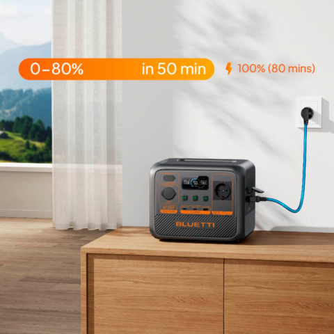 Statie de alimentare portabila Bluetti Premium AC50P, Negru, Ecran LCD, 700W, 504Wh, LiFePO4, Putere varf 1200W [5]