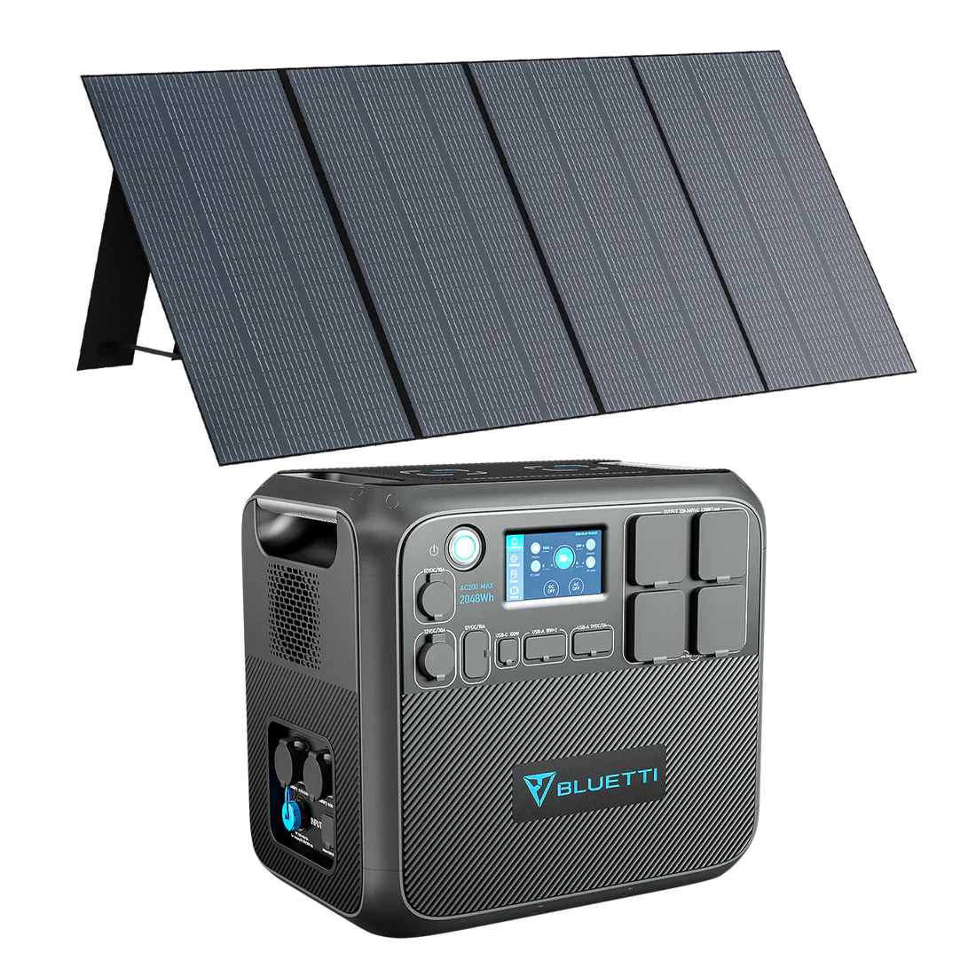 Kit Generator Solar Portabil Bluetti Poweroak 2200W 2048Wh Ac200Max + Panou 350W PV350 [2]