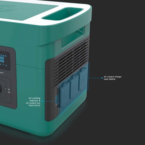 Statie de alimentare portabila V-TAC VT-1001N 1000W 1024Wh [3]