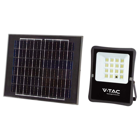 Iluminat solar - Proiector LED solar 15W 6400K IP65 pentru exterior cu panou solar