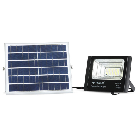Proiector LED solar 16W 6000K IP65 cu telecomanda si panou solar [0]