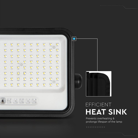 Proiector LED solar 200W exterior 7 in 1 dimabil IP65 cu telecomanda [6]