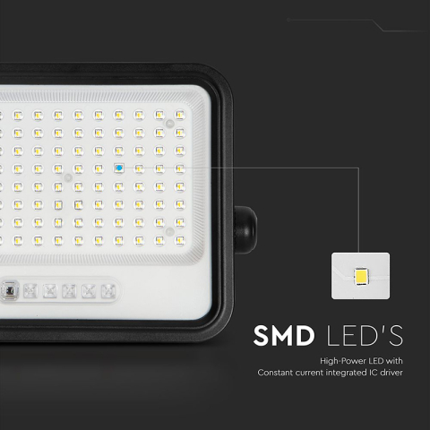 Proiector LED solar 200W exterior 7 in 1 dimabil IP65 cu telecomanda [5]
