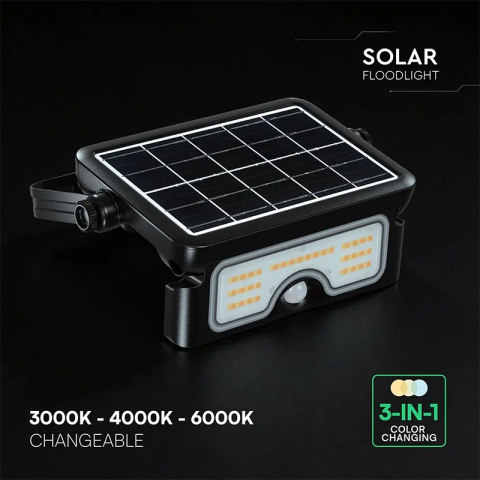 Proiector LED solar 7W exterior 3 in 1 IP65 cu lumina reglabila [8]