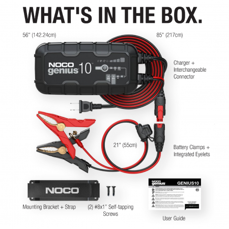 Redresor Noco Genius10 auto moto 6V / 12V 10A pentru acumulatori maxim 230A Plumb-Acid AGM GEL VRLA Li-Ion [4]