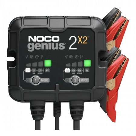 Incarcatoare si Redresoare Acumulatori - Redresor Noco GENIUS2X2 auto moto 6V / 12V 2 x 2A pentru acumulatori Plumb-Acid AGM GEL VRLA Litiu