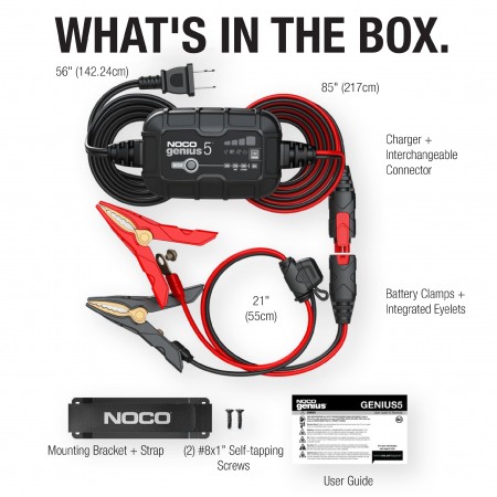 Redresor Noco Genius 5 auto moto 6V / 12V 5A pentru acumulatori maxim 120A Plumb-Acid AGM GEL VRLA Litiu [4]