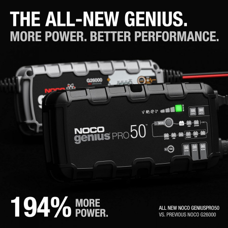 Redresor NocoGenius Smart 6+12+24V 50A/50A/24A pentru acumulatori maxim 500A/1000A Genius Pro50 [10]