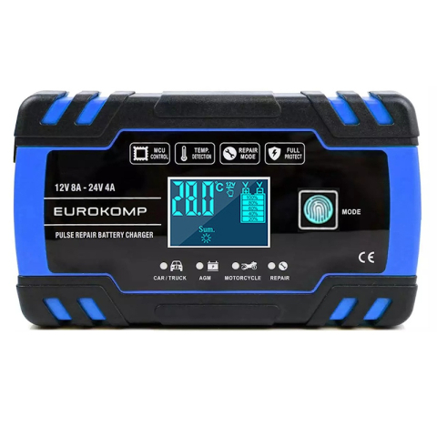 Acumulatori - Redresor automat cu microprocesor, Auto/Moto, 12 V/8 A, 24 V/4 A, Putere 130 W